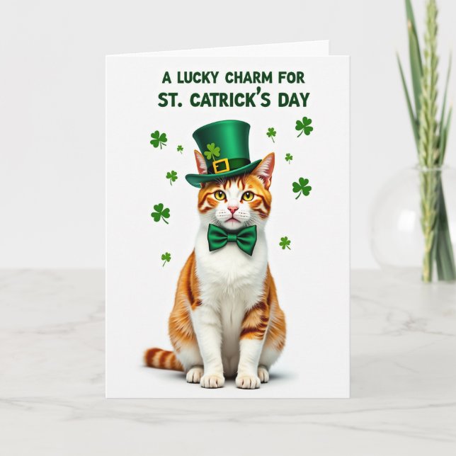 Lucky Cat Glitter Texture Card (Front)