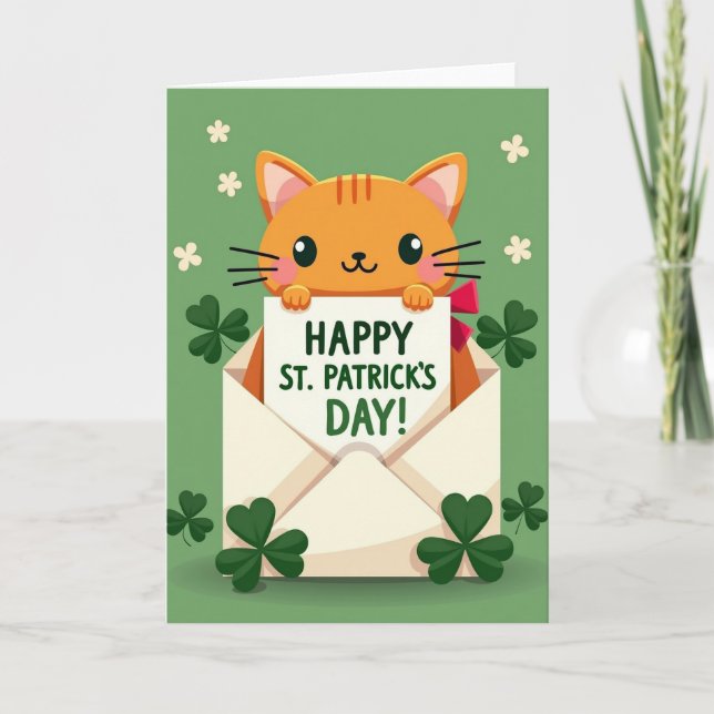 Lucky Cat Happy Day Card (Front)