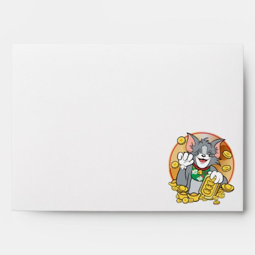 Lucky Cat Jerry With Gold Sycees Envelope