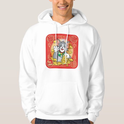Lucky Cat Jerry With Gold Sycees Hoodie