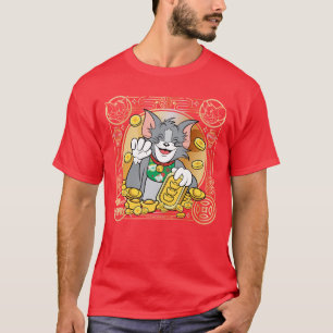 Lucky Cat Jerry With Gold Sycees T-Shirt