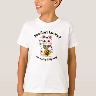 Lucky Cat Kid's T Shirts
