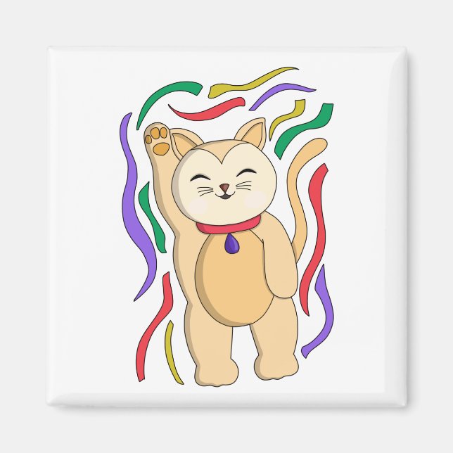 Lucky Cat Magnet (Front)