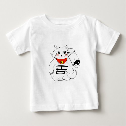 Lucky Cat_ Maneki Neko _ Beckoning _ Customized Baby T_Shirt