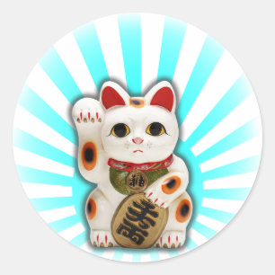 Lucky Cat (Maneki-neko) Classic Round Sticker