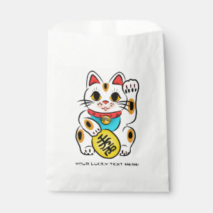 Lucky cat Maneki Neko favor bags CUSTOMIZEABLE!
