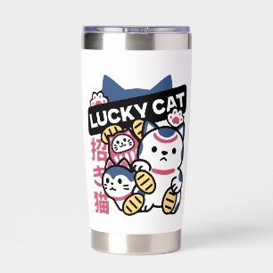 Lucky Cat Maneki Neko – Japanese Fortune Cat  Insulated Tumbler