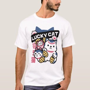 Lucky Cat Maneki Neko – Japanese Fortune Cat T-Shirt
