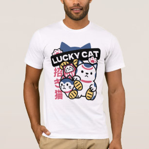 Lucky Cat Maneki Neko – Japanese Fortune Cat T-Shirt