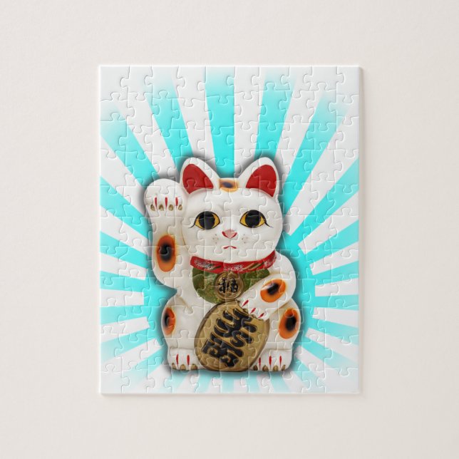 Lucky Cat (Maneki-neko) Jigsaw Puzzle (Vertical)