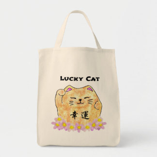 Lucky Cat (Maneki Neko) - "Lucky Cat" Tote Bag