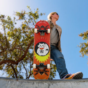 Lucky Cat - Maneki Neko means Beckoning Cat Skateboard Deck