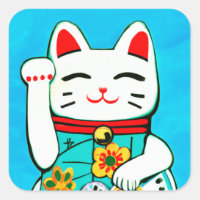 Lucky cat Maneki Neko stickers