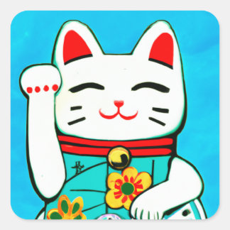 Lucky cat Maneki Neko stickers