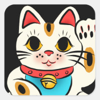 Lucky cat Maneki Neko stickers