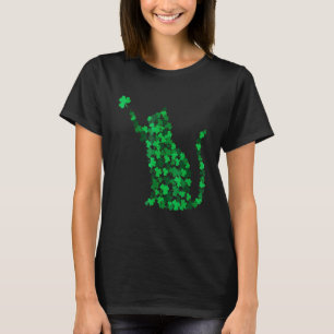 Lucky Cat Mom Shamrock Cute Cat St Patricks Day C T-Shirt