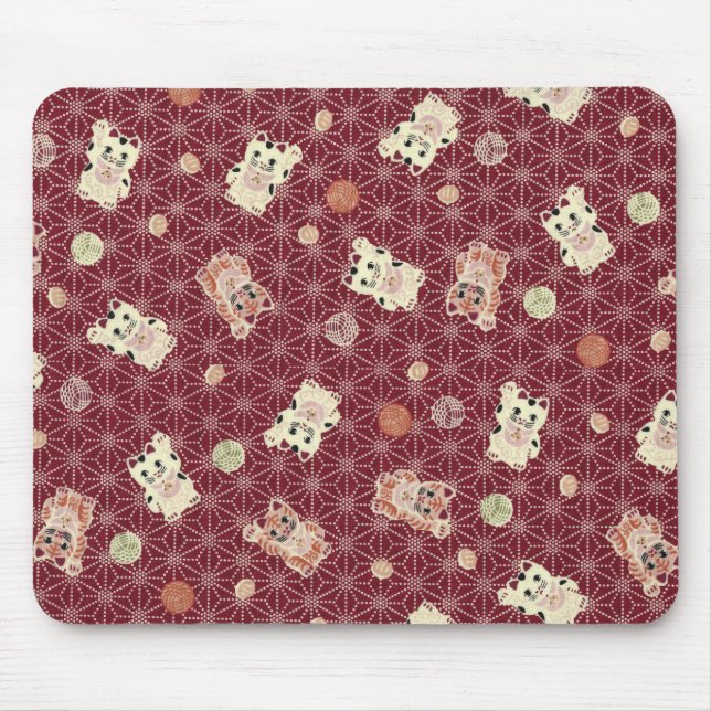 Lucky Cat Mouse Pad (Front)