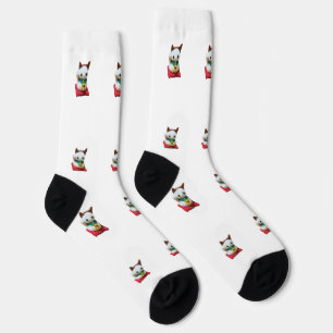 Lucky Cat Pattern Socks
