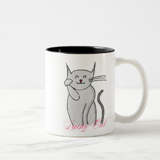 Lucky Cat Two-Tone Mug