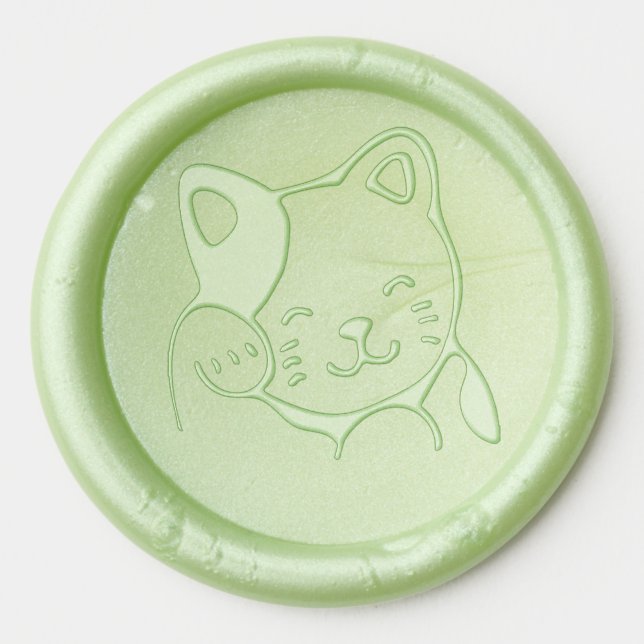 lucky cat wax seal stickers (Front)