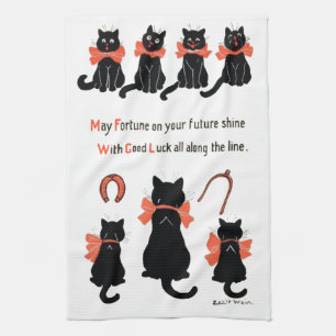 Lucky Cats, Louis Wain Towel
