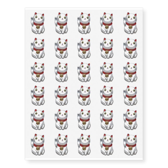 Lucky Cats Temporary Tattoos (Front)