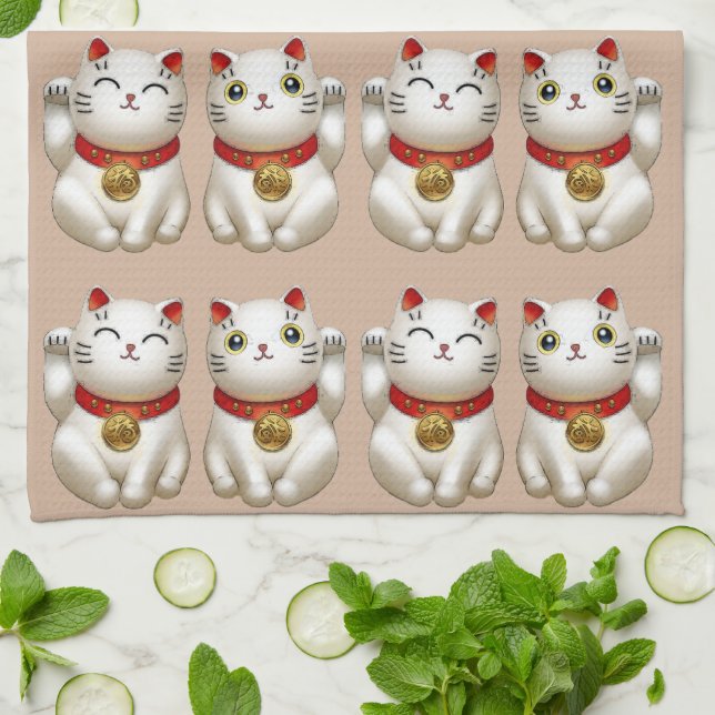 Lucky Cats Towel (Folded)