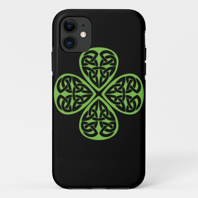 Lucky Celtic Design 4 leaf shamrock iphone4 Case-Mate iPhone Case (Back)