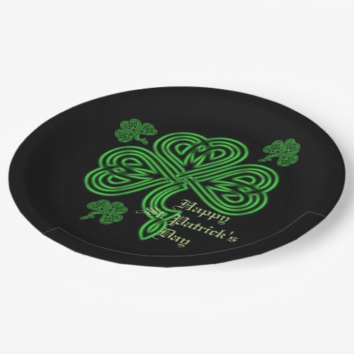 Lucky Celtic Shamrock Paper Plates