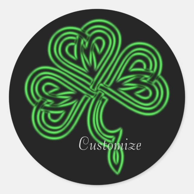 Lucky Celtic Shamrock Sticker (Front)