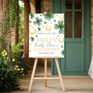 Lucky Charm 16x20 Baby Shower Welcome Sign