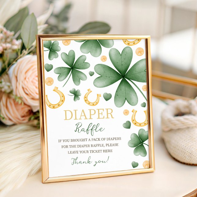 Lucky Charm 8x10 Diaper Raffle Table Sign (Creator Uploaded)