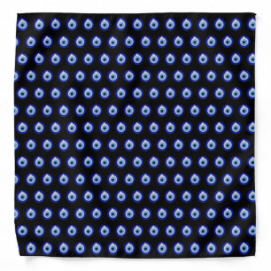 Lucky Charm Amulet Nazar Turkish-Eye on Black Bandana