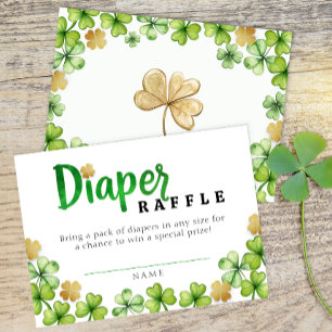 Lucky Charm Baby Diaper Raffle Card