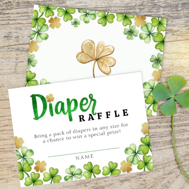 Lucky Charm Baby Diaper Raffle Card (Diaper Raffle)