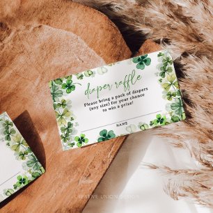 Lucky Charm Baby Shower Diaper Raffle Cards