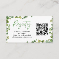 Lucky Charm Baby Shower Registry Cards