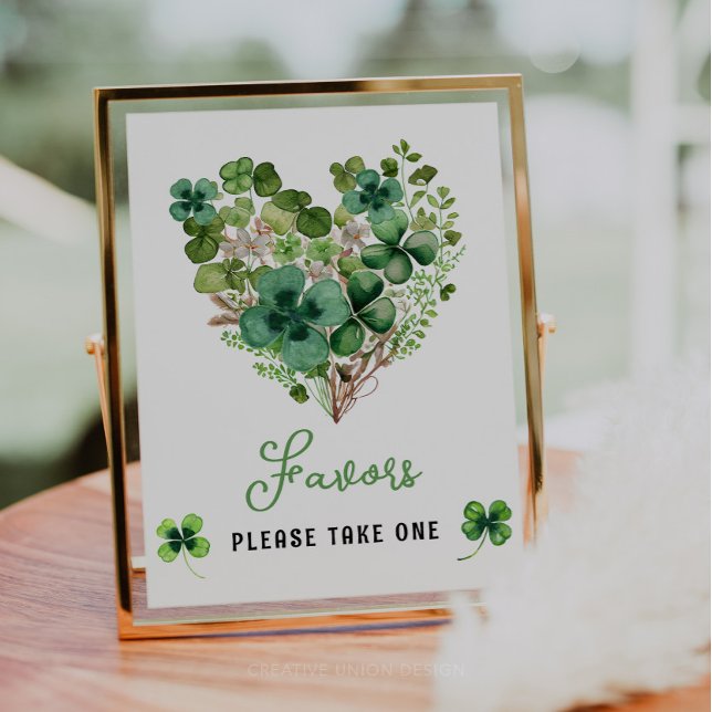 Lucky Charm Baby Shower Shamrock Favor Sign (Creator Uploaded)