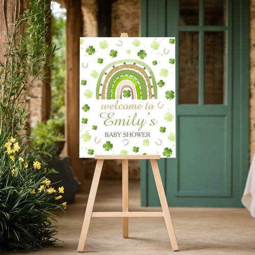 Lucky Charm Baby Shower Welcome Sign
