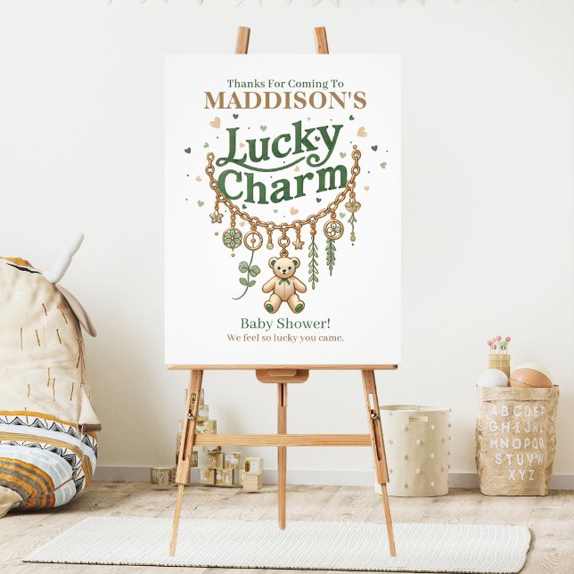 Lucky Charm Bracelet Baby Shower Welcome Sign (Creator Uploaded)