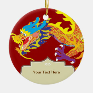 Lucky Charm Chinese Dragon Ceramic Ornament