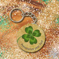 Personalized Real 4 Leaf Clover Necklace - Custom Lucky Charm with