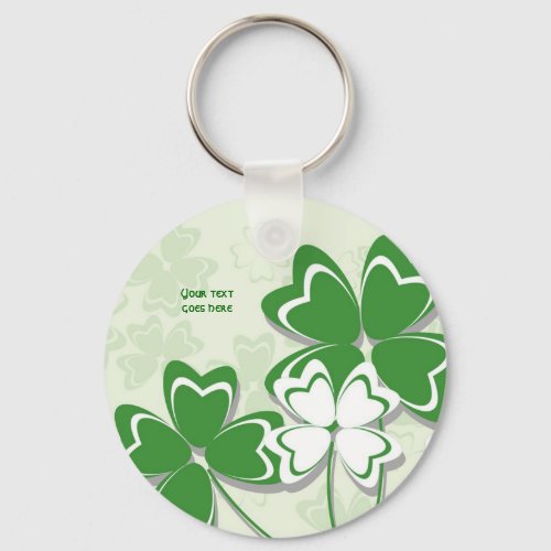 Lucky charm clover shamrock St Patricks Day Keychain