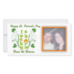 Lucky charm clover shamrock swirls cards