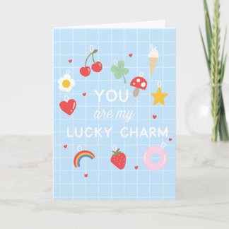Lucky Charm Cute Kawaii Thank You Valentine Card