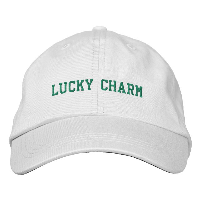 Lucky Charm Embroidered Baseball Cap (Front)