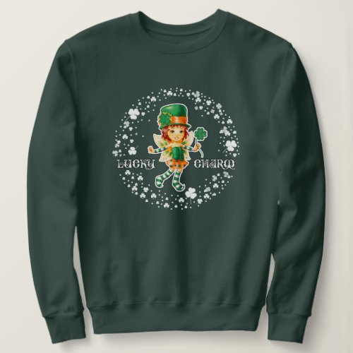 Lucky Charm Fairy Irish Girl St Patricks Day Sweatshirt