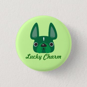 Lucky Charm Frenchie Pin by FrenchBulldogLove at Zazzle