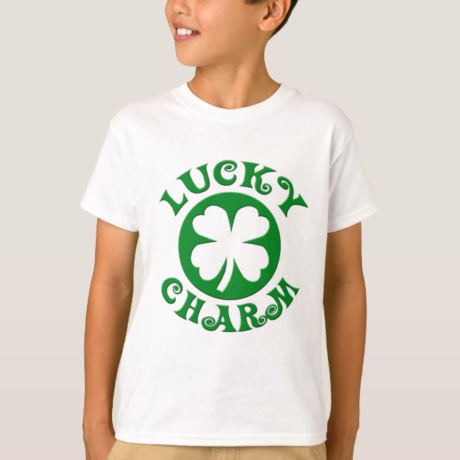 Lucky Charm Green/White Circle T-Shirt (Front)