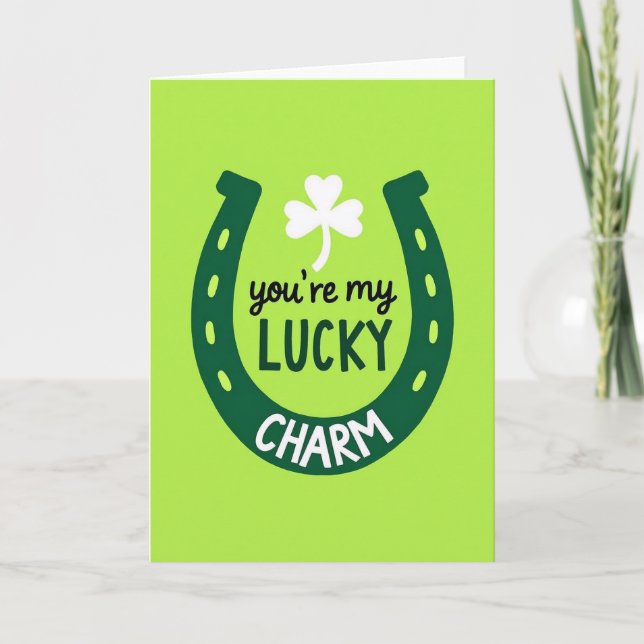 Lucky Charm Greeting Card (Front)